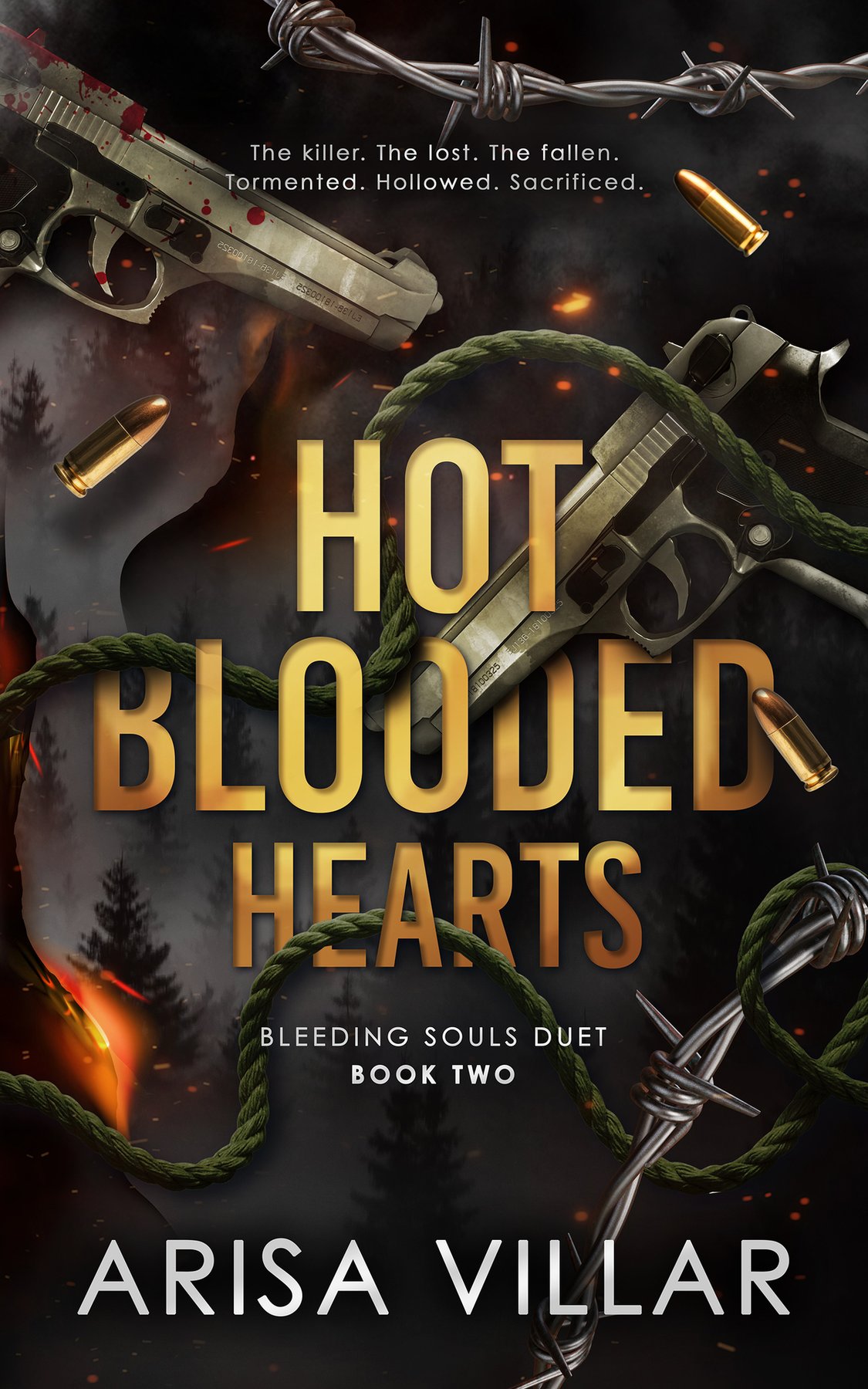 Cover of Hot-Blooded Hearts: A Dark MMF Romance