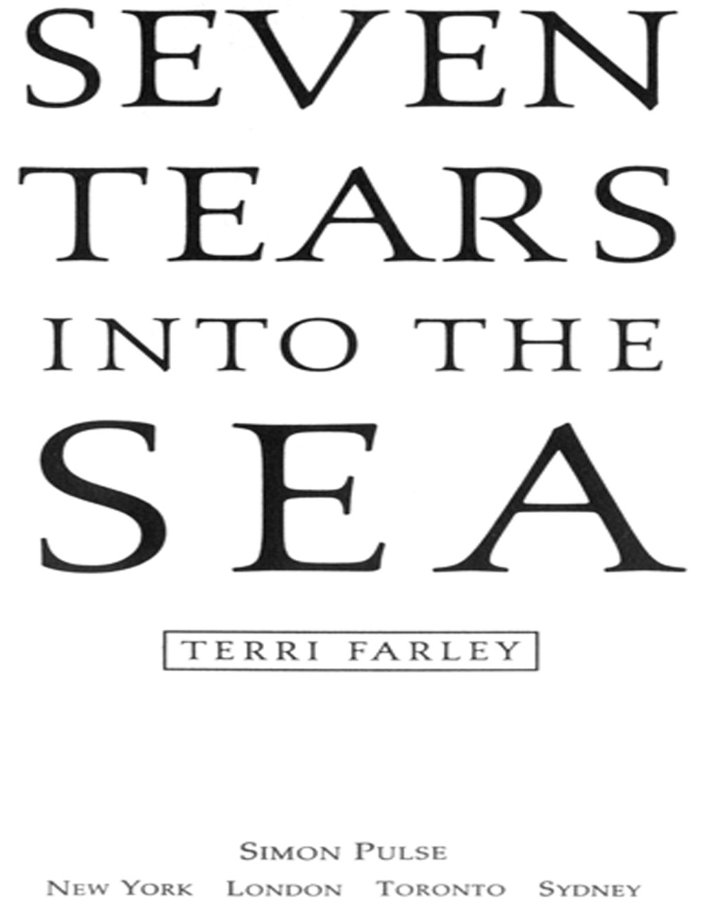 Cover of Seven Tears into the Sea