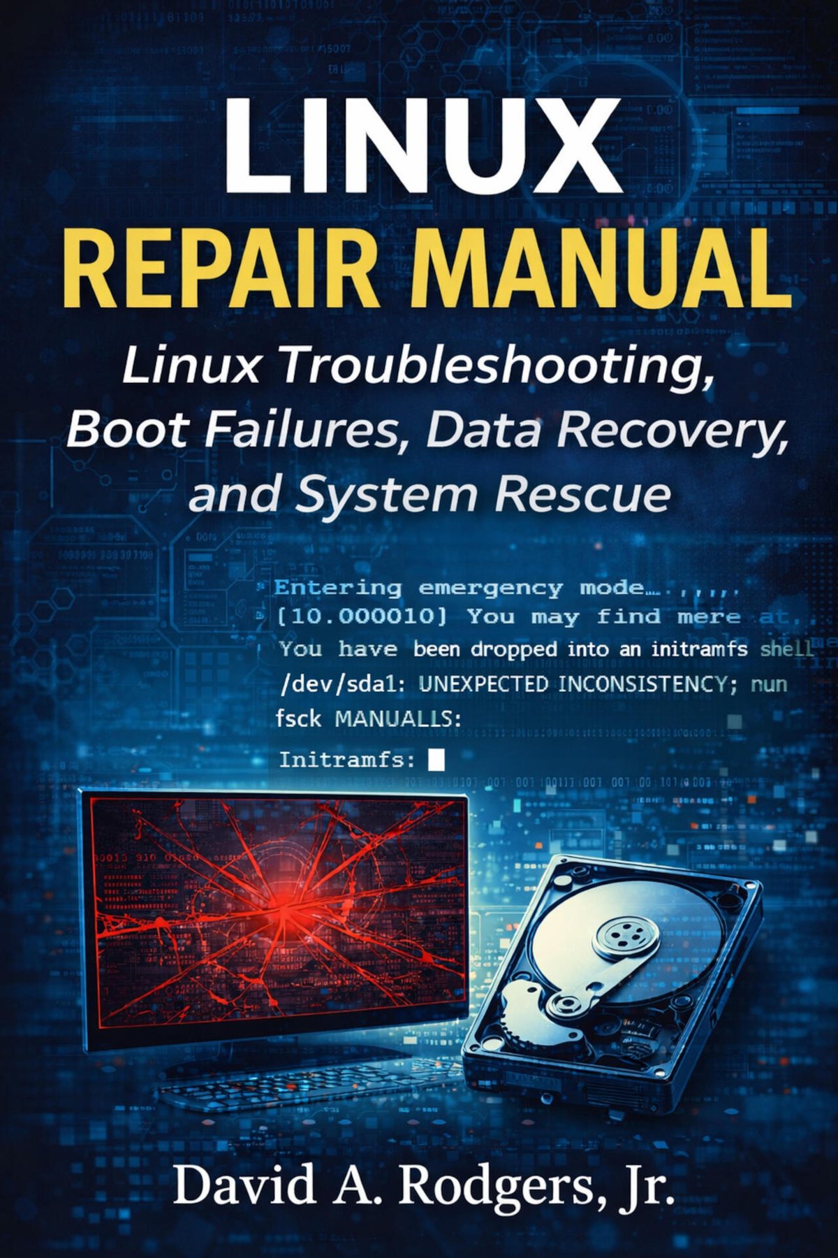 Cover of Linux Repair Manual: Boot Failures, Broken Updates, Data Recovery, and System Rescue (The Modern Linux Mastery Series)