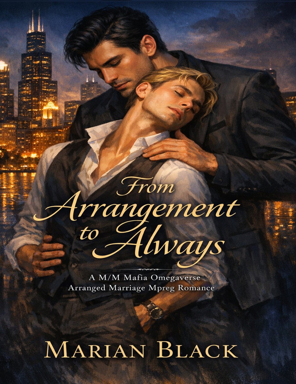 Cover of From Arrangement to Always- A M-M Mafia Omegaverse Arranged Marriage Mpreg Romance