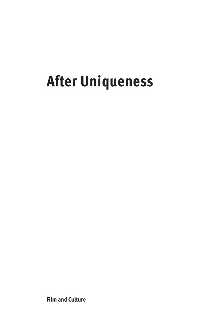 Cover of After Uniqueness
