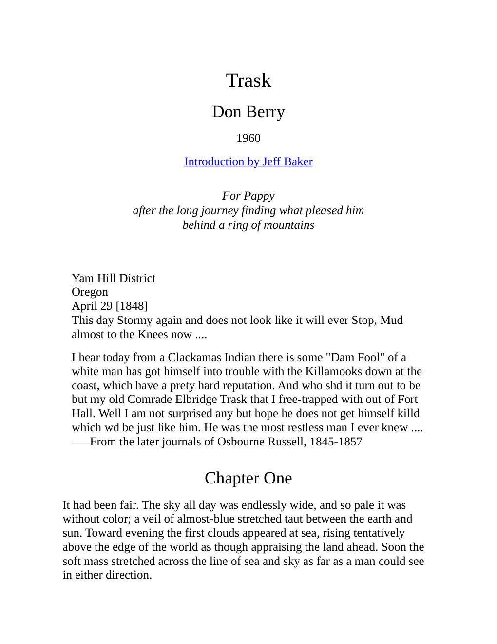 Cover of Trask - Don Berry