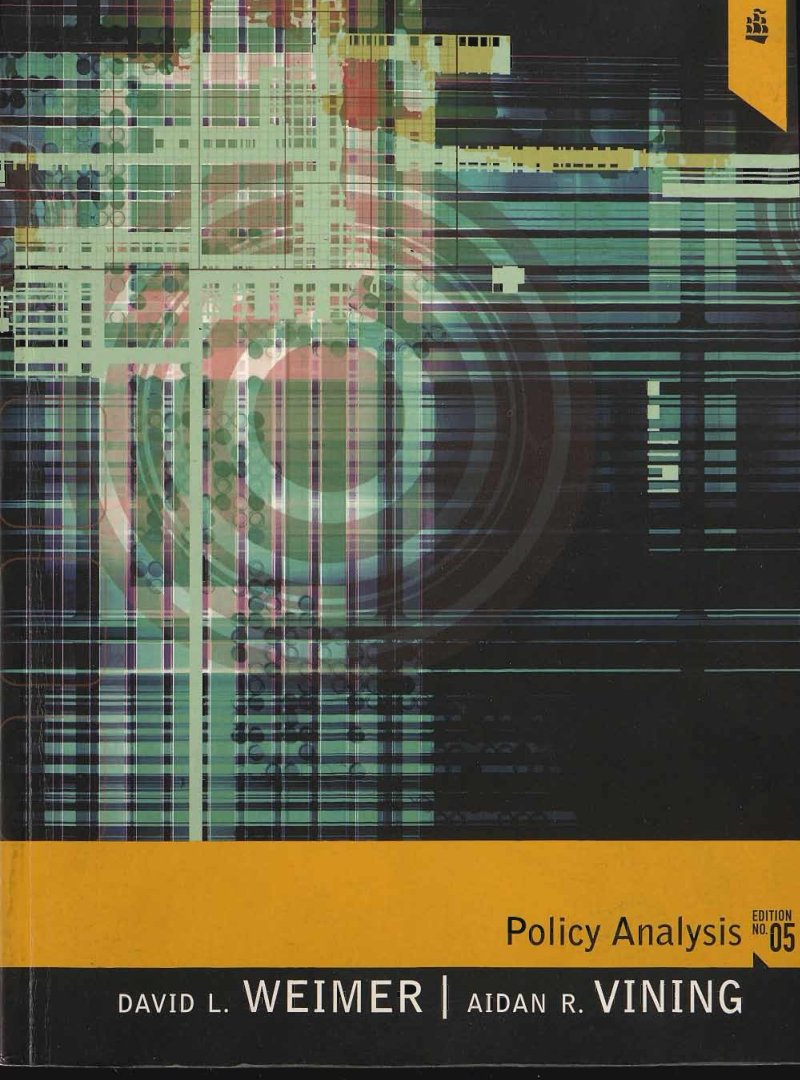 Cover of Policy Analysis Concepts and Practice