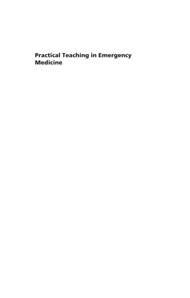 Cover of Practical Teaching in Emergency (1988)
