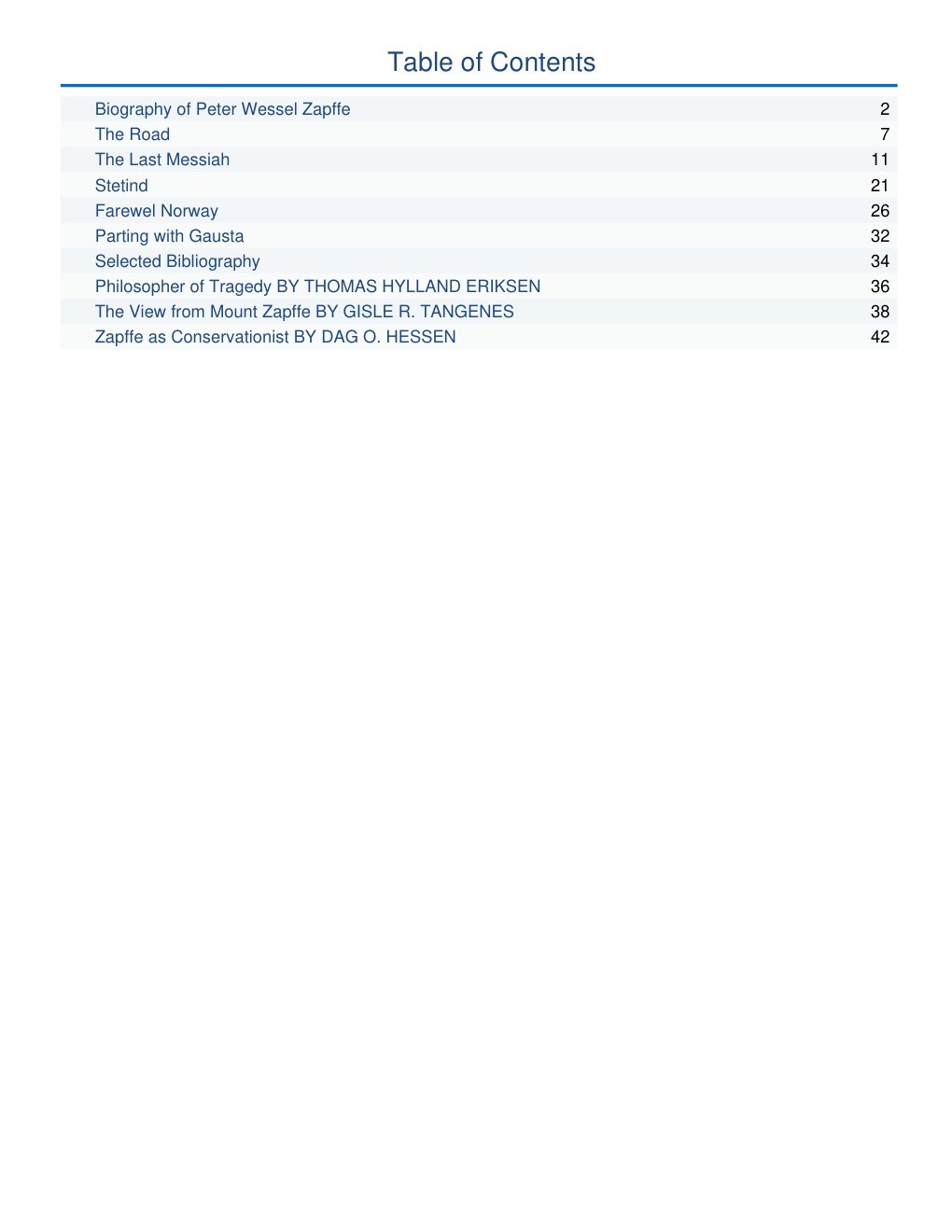 Cover of Table of Contents