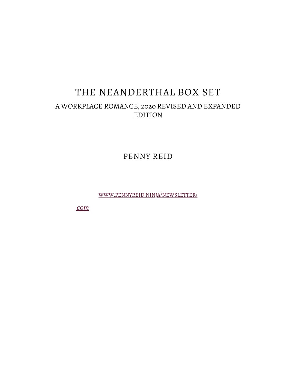 Cover of The Neanderthal Box Set