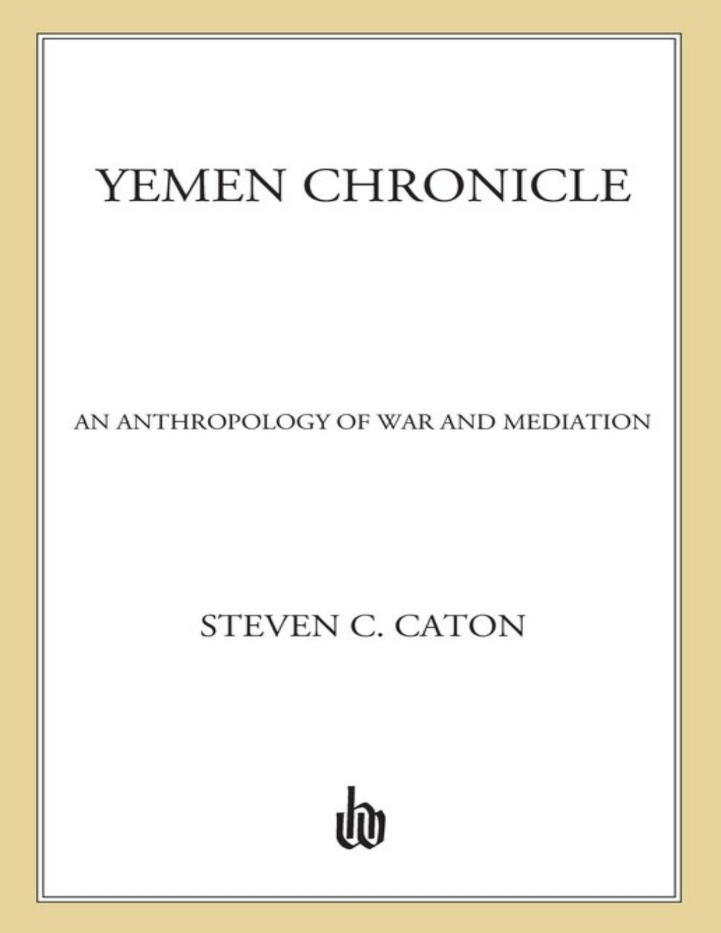 Cover of Yemen Chronicle