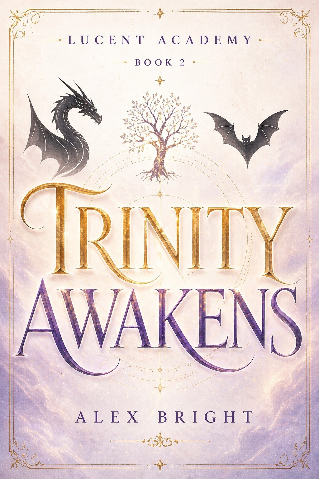 Cover of Lucent Academy 2- Trinity Awakens- Reverse Harem Romantasy (2026)