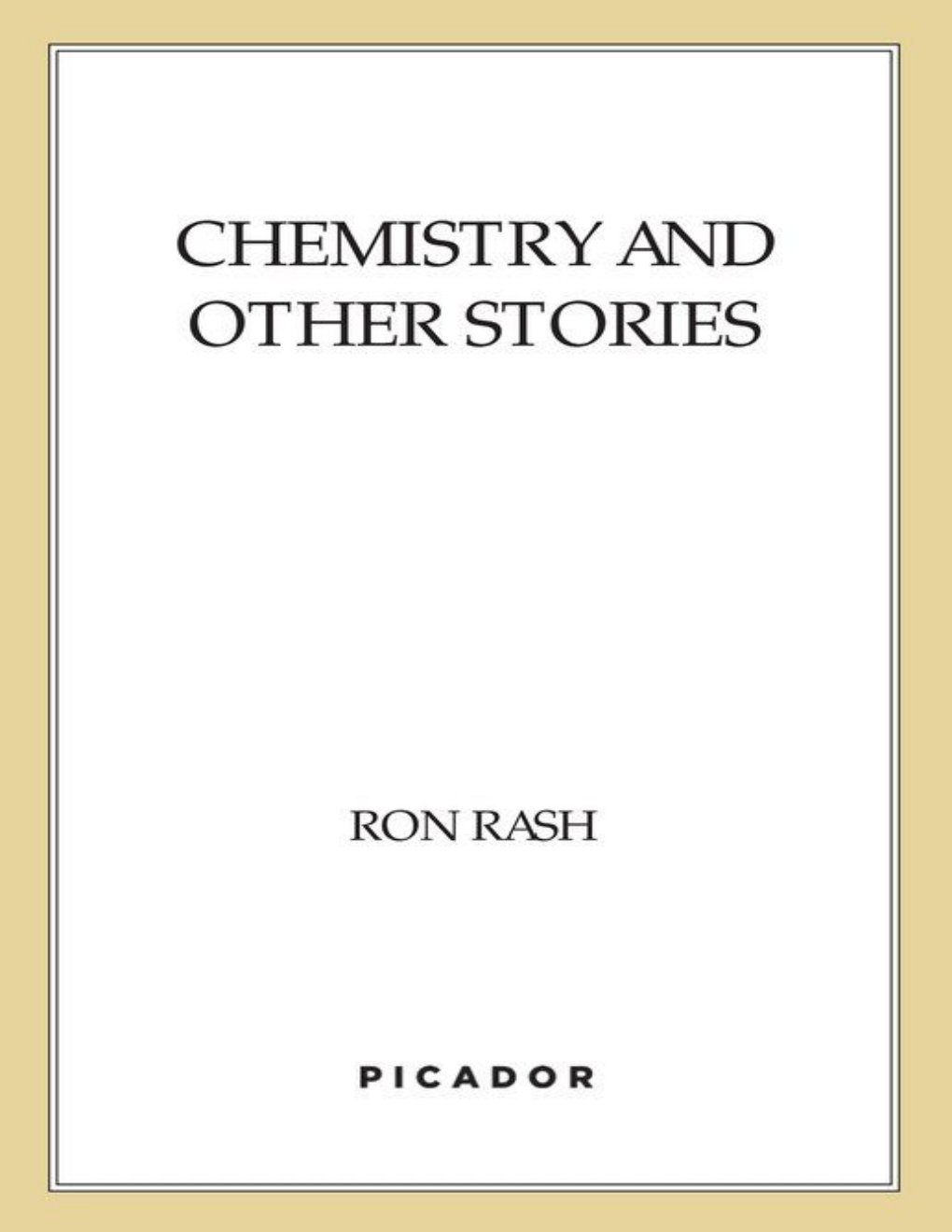 Cover of CHEMISTRY AND OTHER STORIES