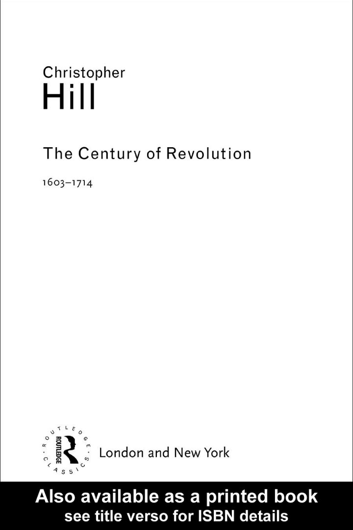 Cover of The Century of Revolution, 1603-1714