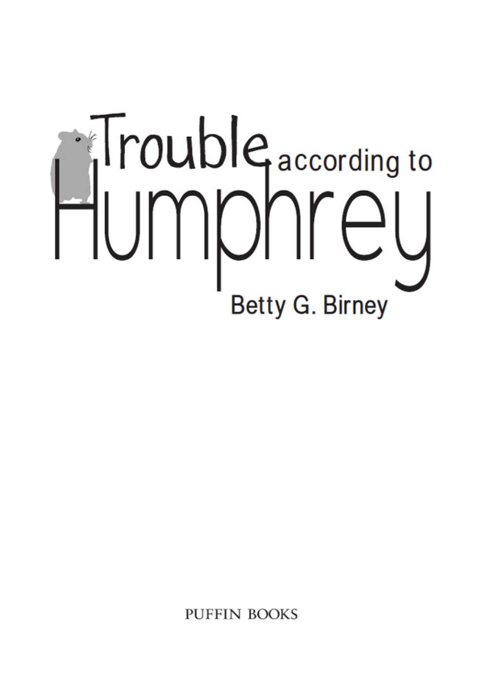 Cover of Trouble According to Humphrey