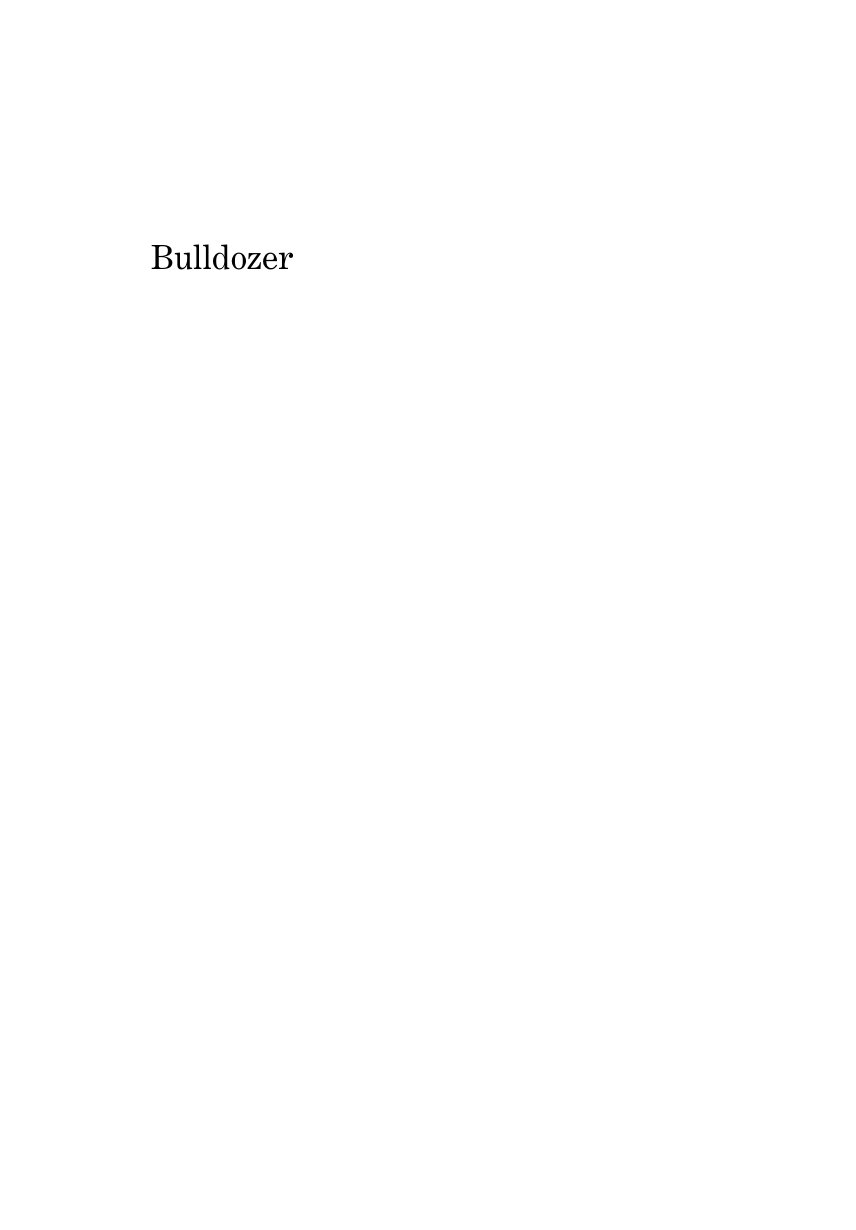 Cover of Bulldozer