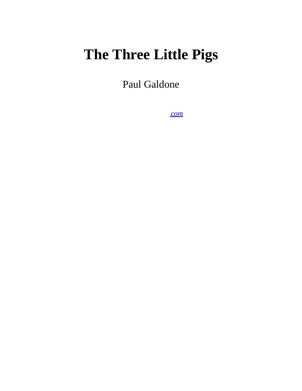 Cover of The Three Little Pigs