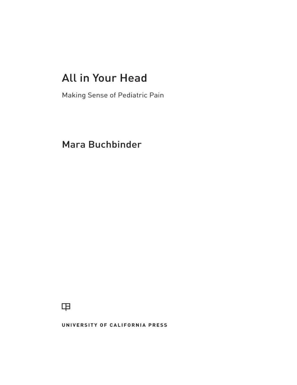 Cover of All in Your Head (2015)