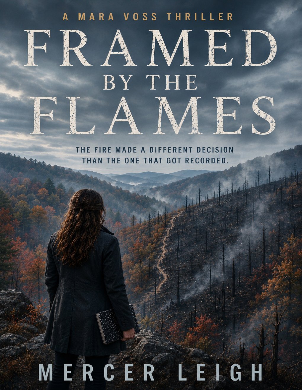 Cover of Framed By The Flames- Mara Voss - Investigative Journalist
