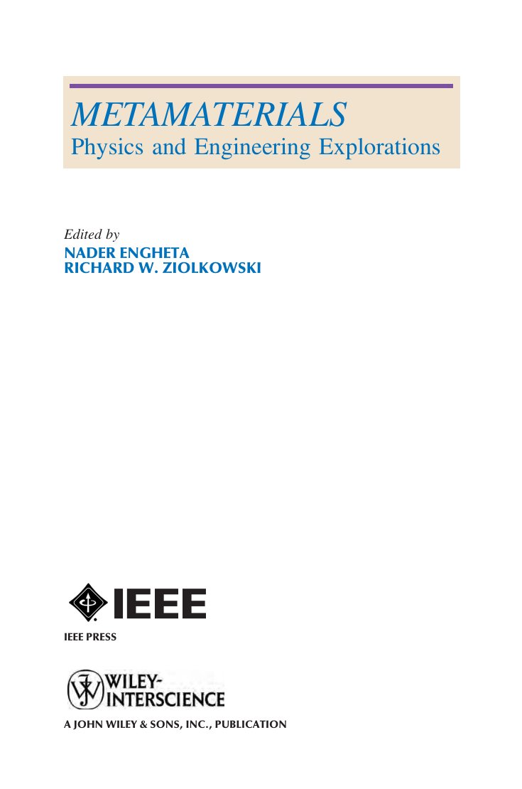 Cover of METAMATERIALS
