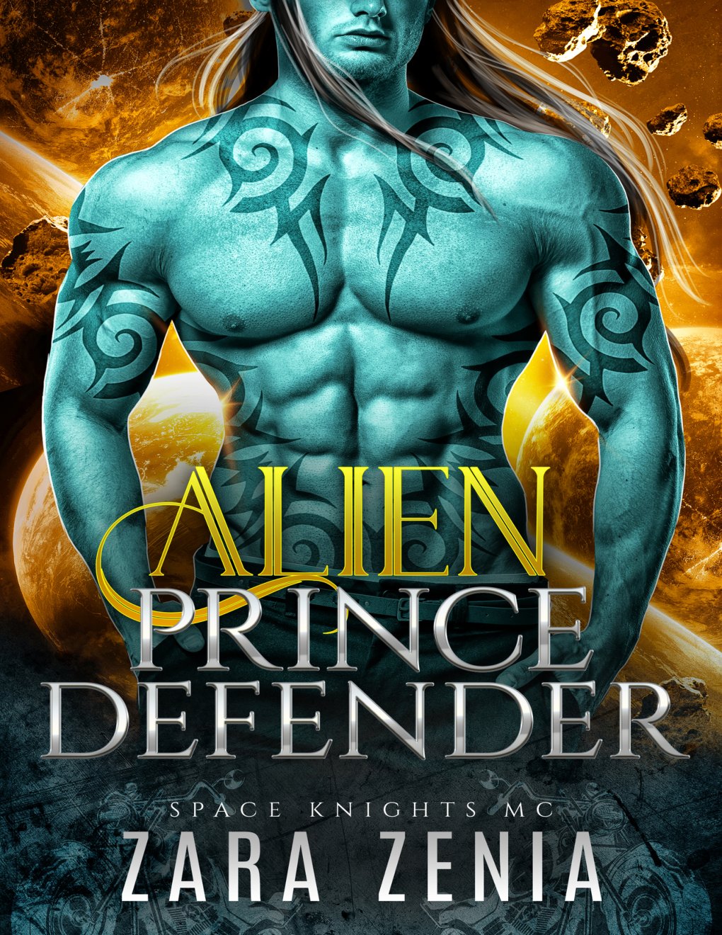 Cover of Alien Prince Defender: A Sci-Fi Alien Warrior MC Romance