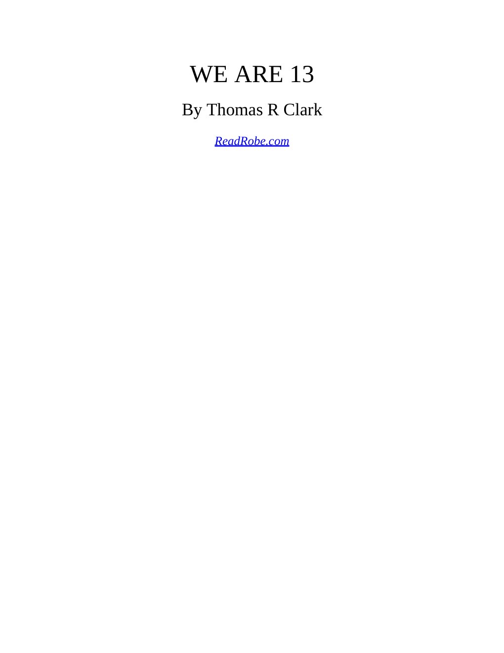 Cover of We Are 13