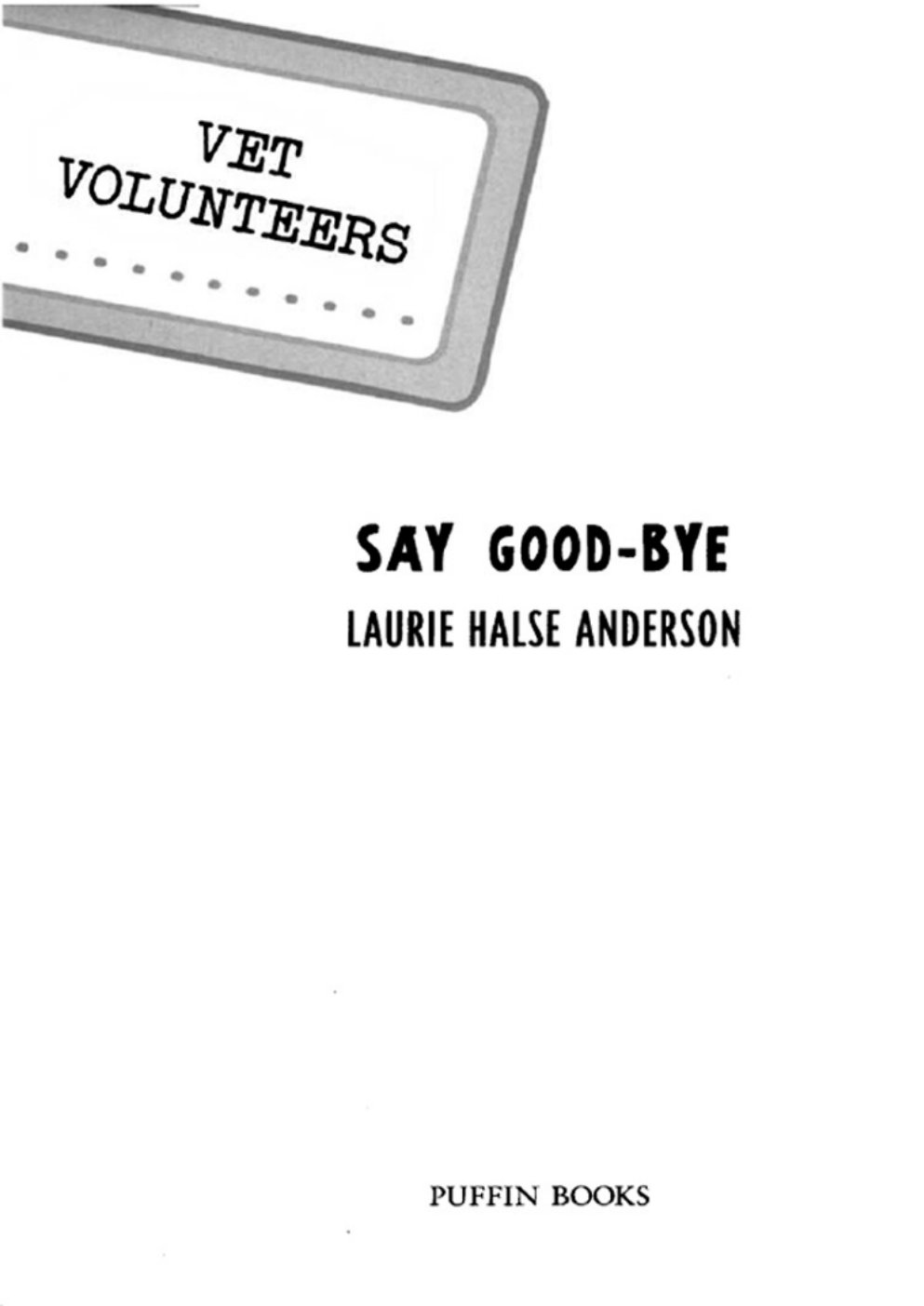Cover of Say Good-bye