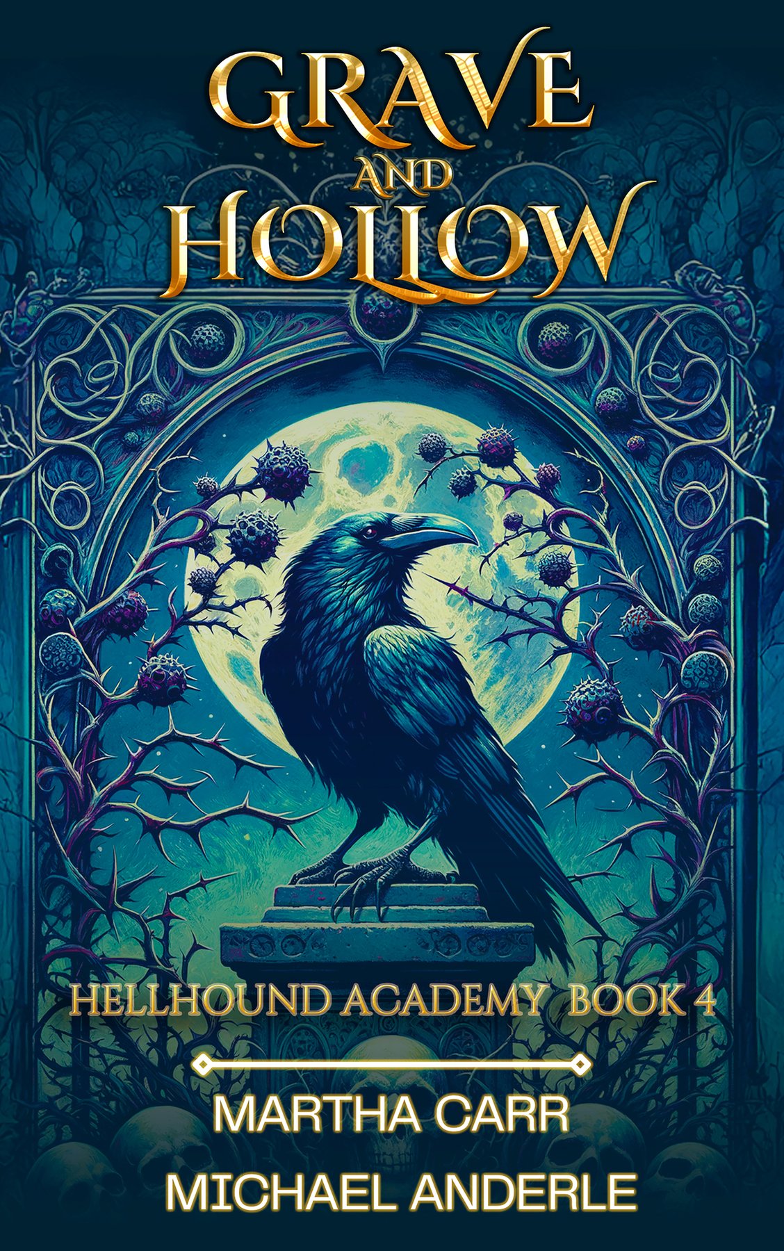 Cover of Grave and Hollow (Hellhound Academy Book 4)