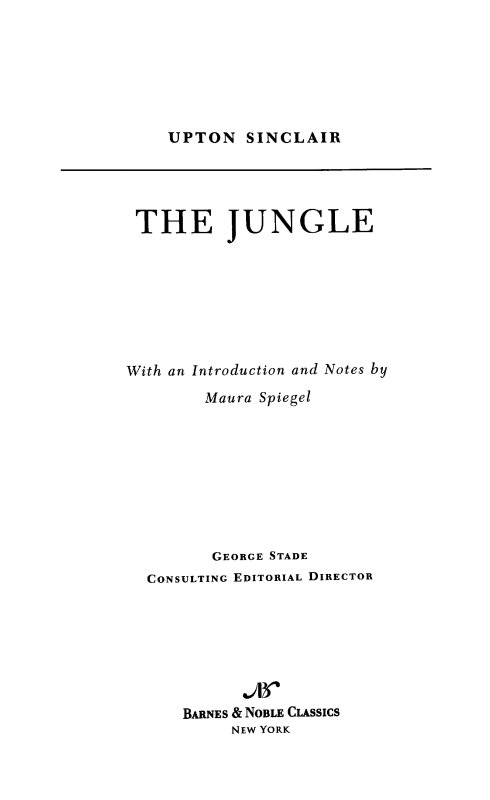 Cover of The Jungle (Barnes & Noble Classics Series)