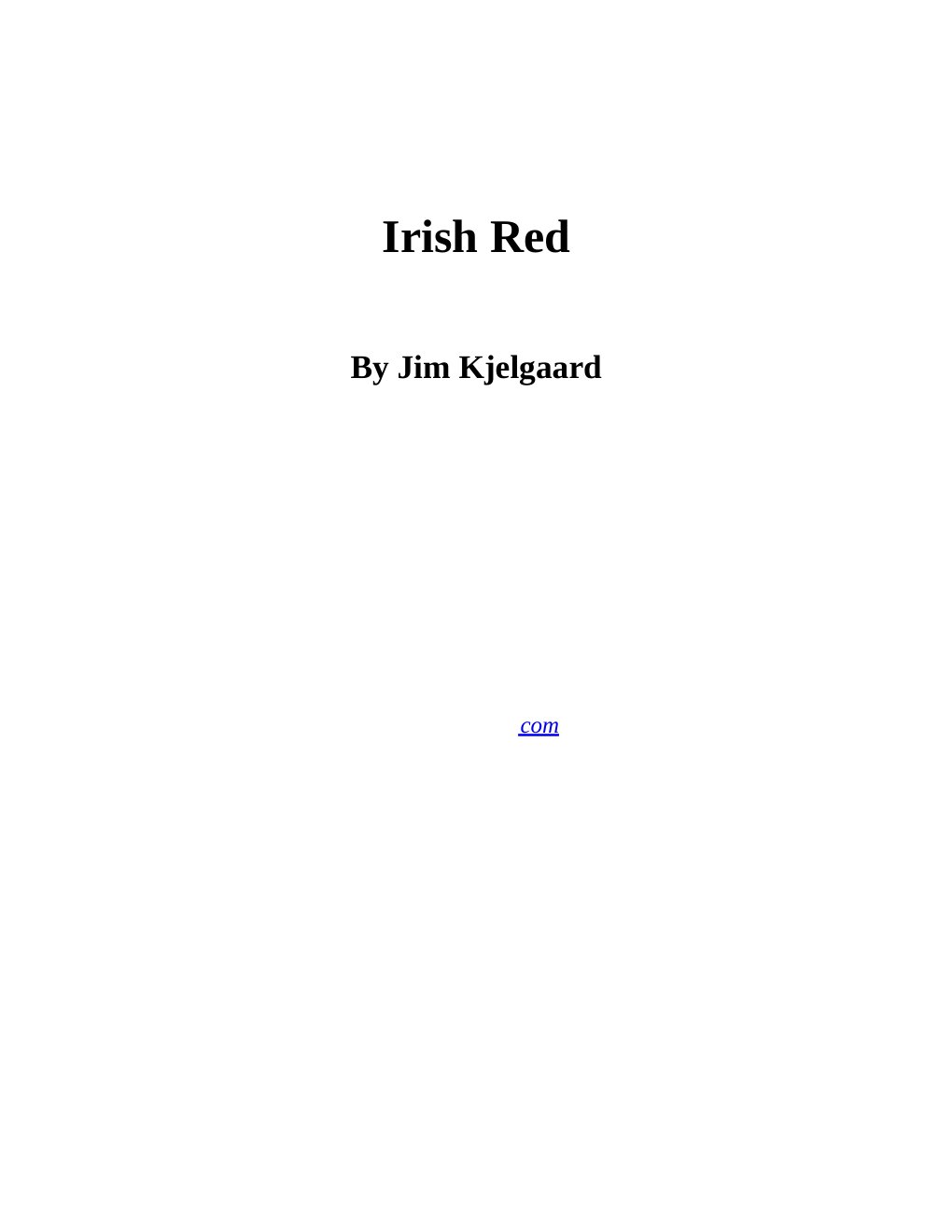 Cover of Irish Red