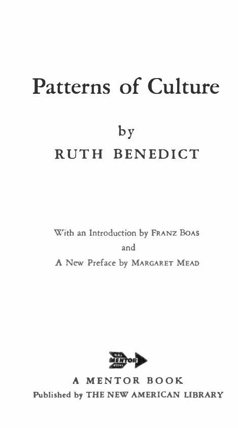 Cover of Patterns of Culture
