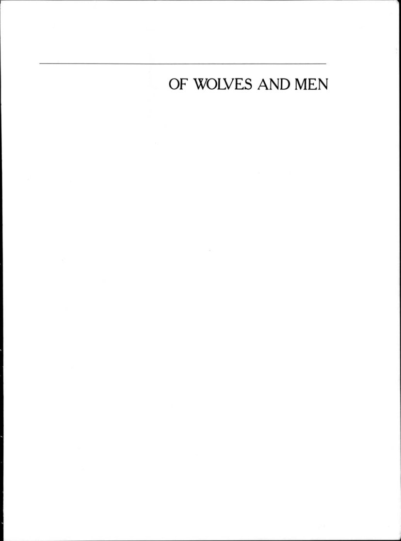 Cover of Of Wolves and Men