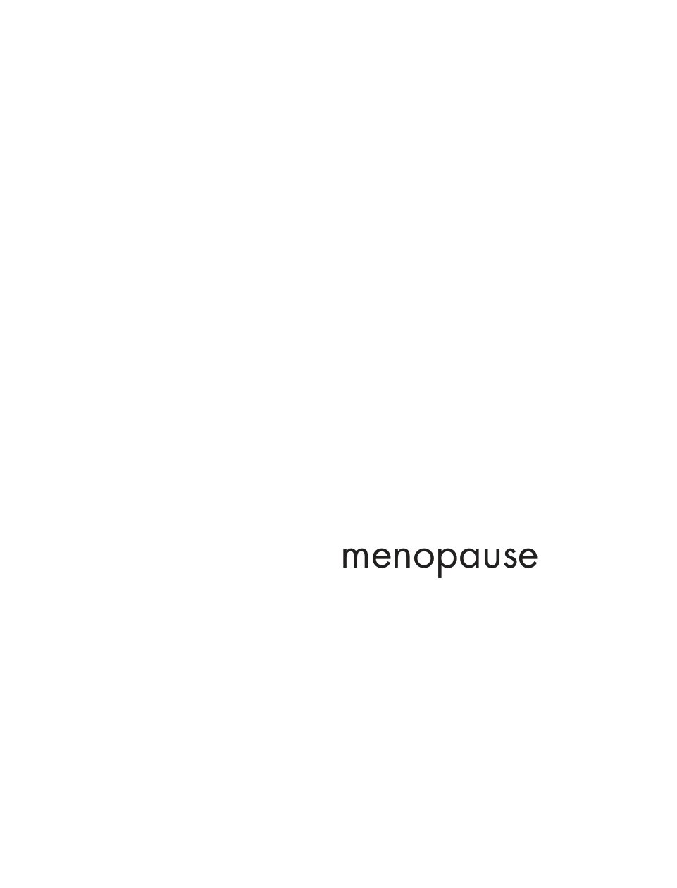 Cover of menopause