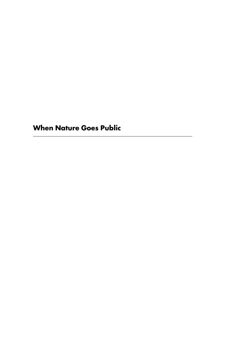 Cover of When Nature Goes Public