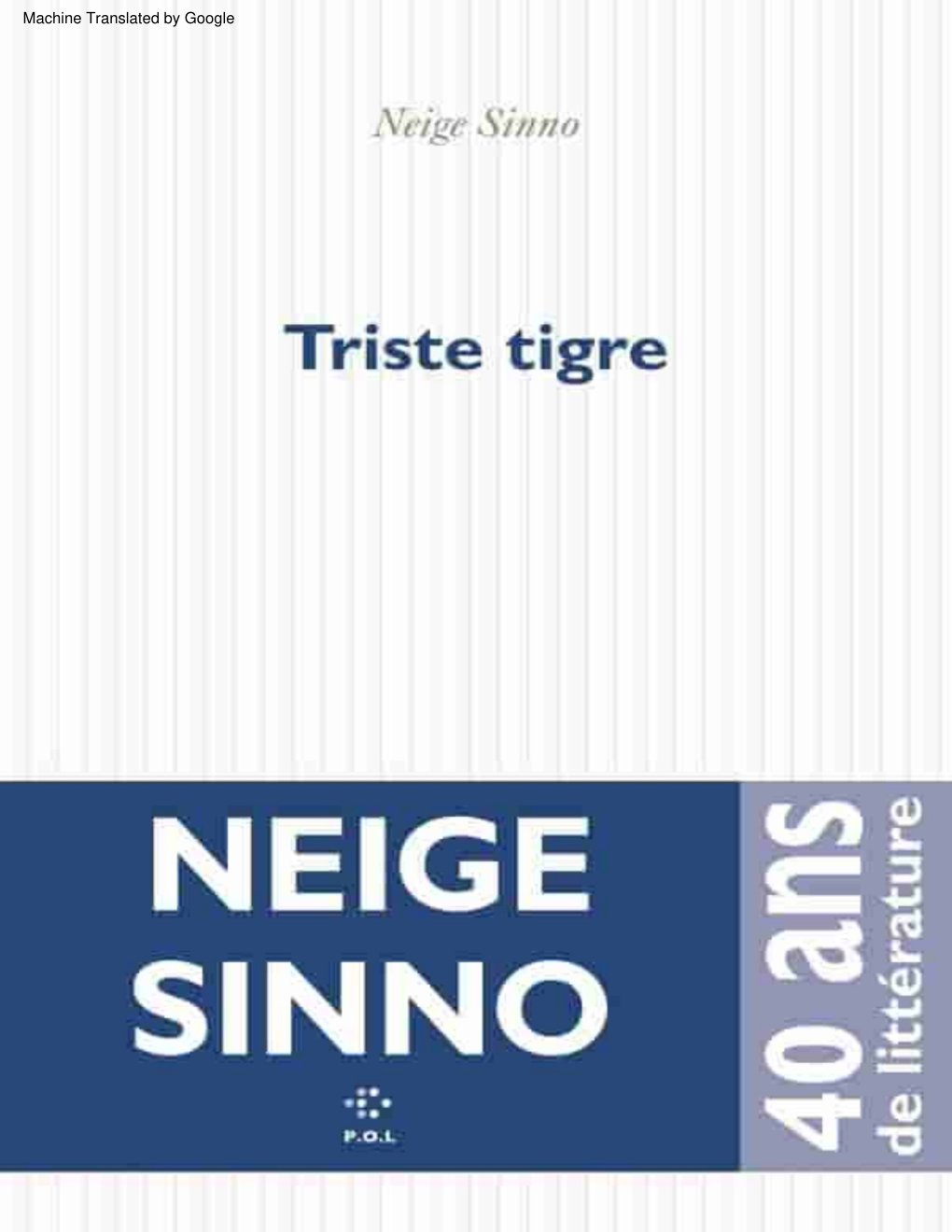 Cover of Machine Translated by Google