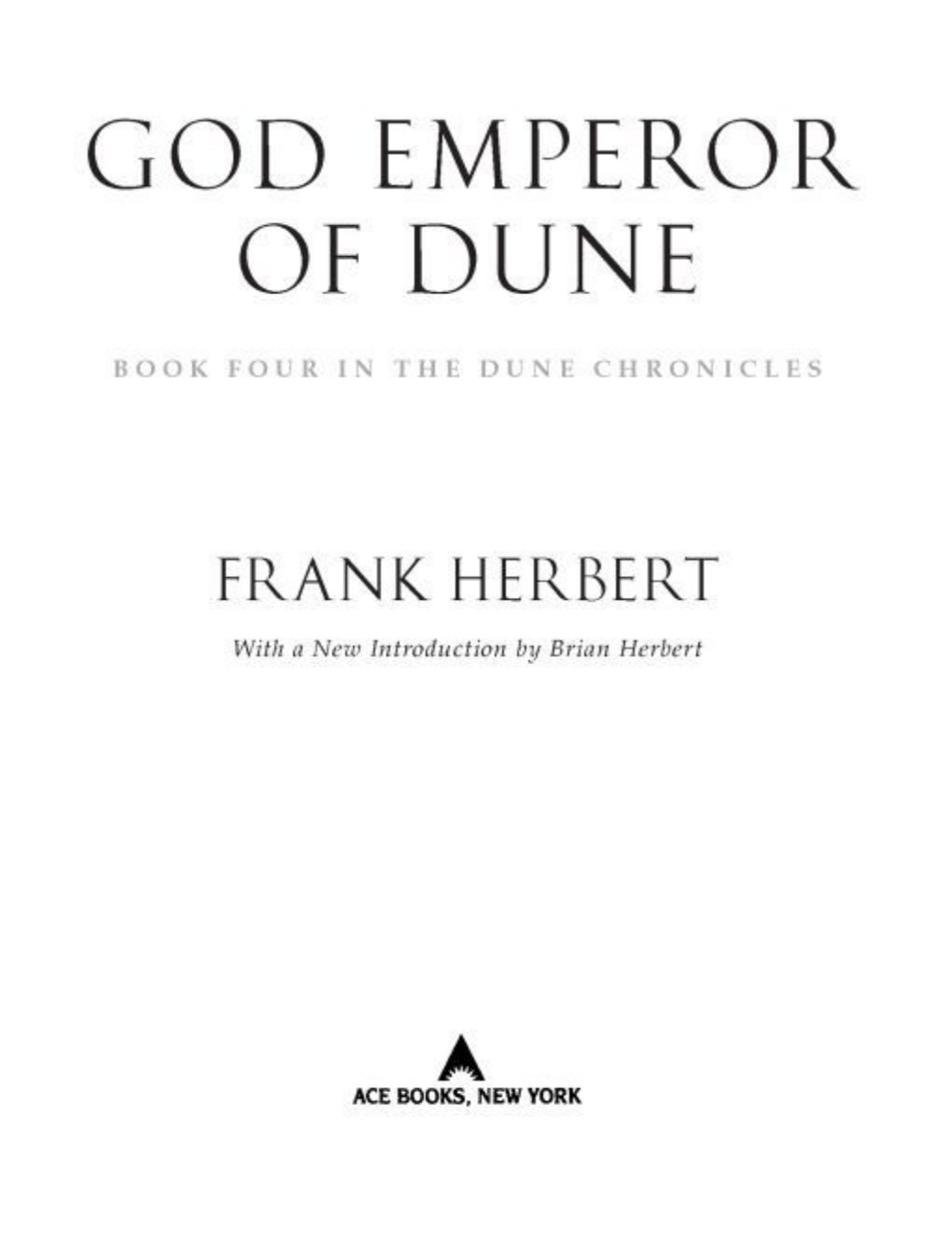 Cover of God Emperor of Dune