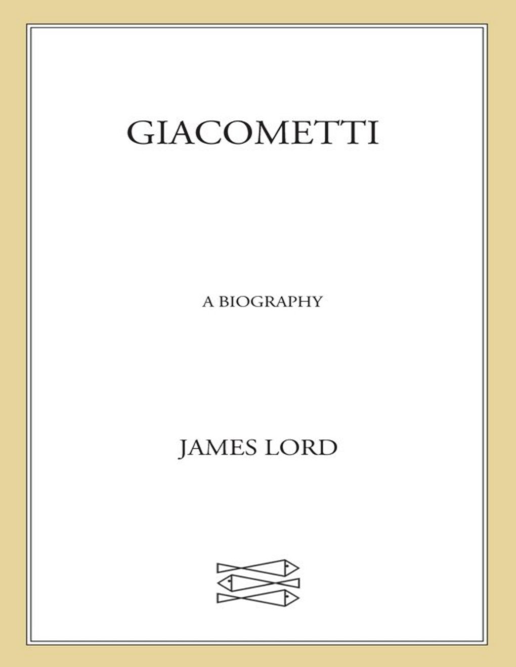 Cover of Giacometti