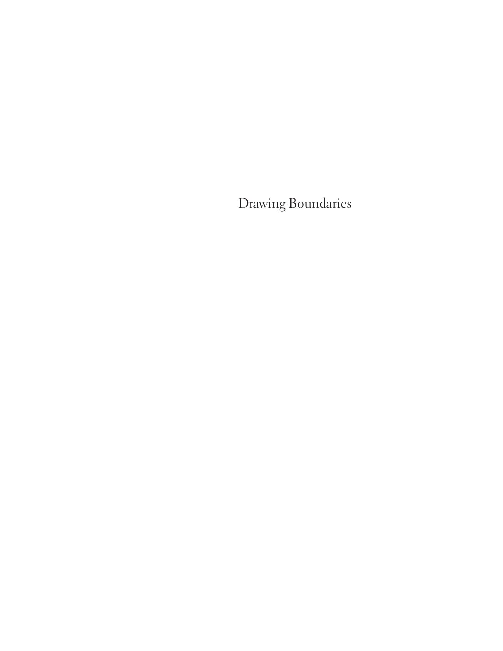 Cover of Drawing Boundaries