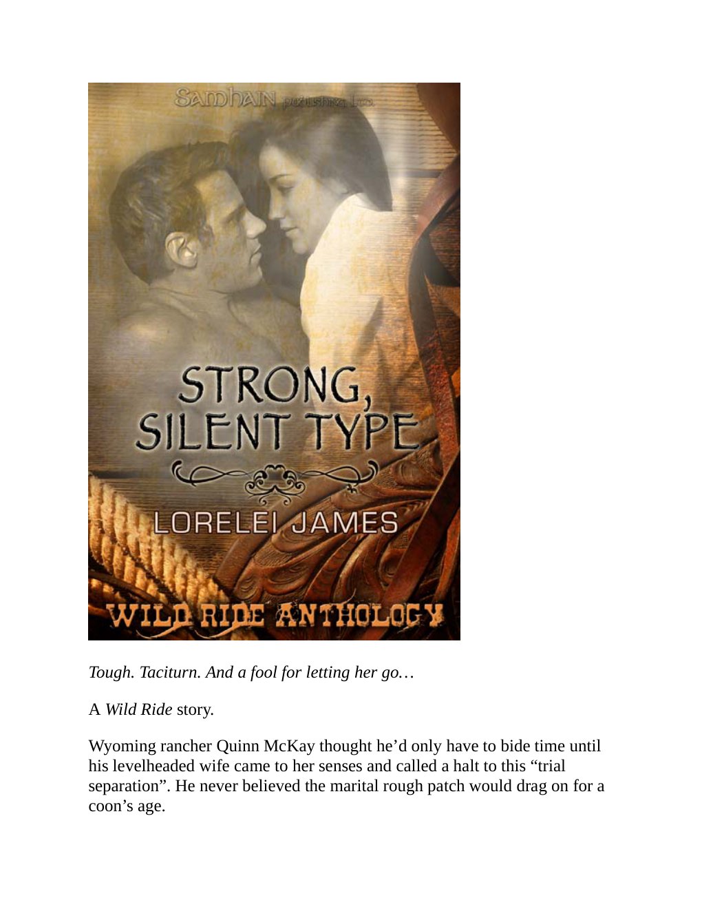 Cover of Strong, Silent Type: A Wild Ride story