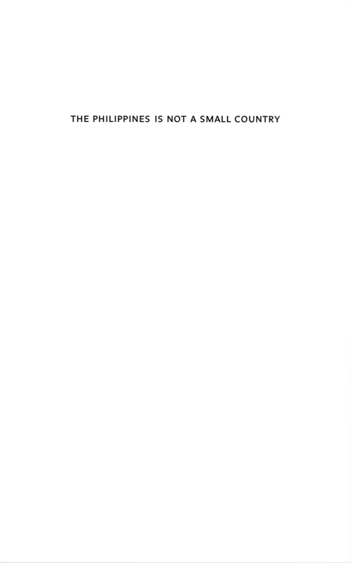 Cover of The Philippines Is Not a Small Country