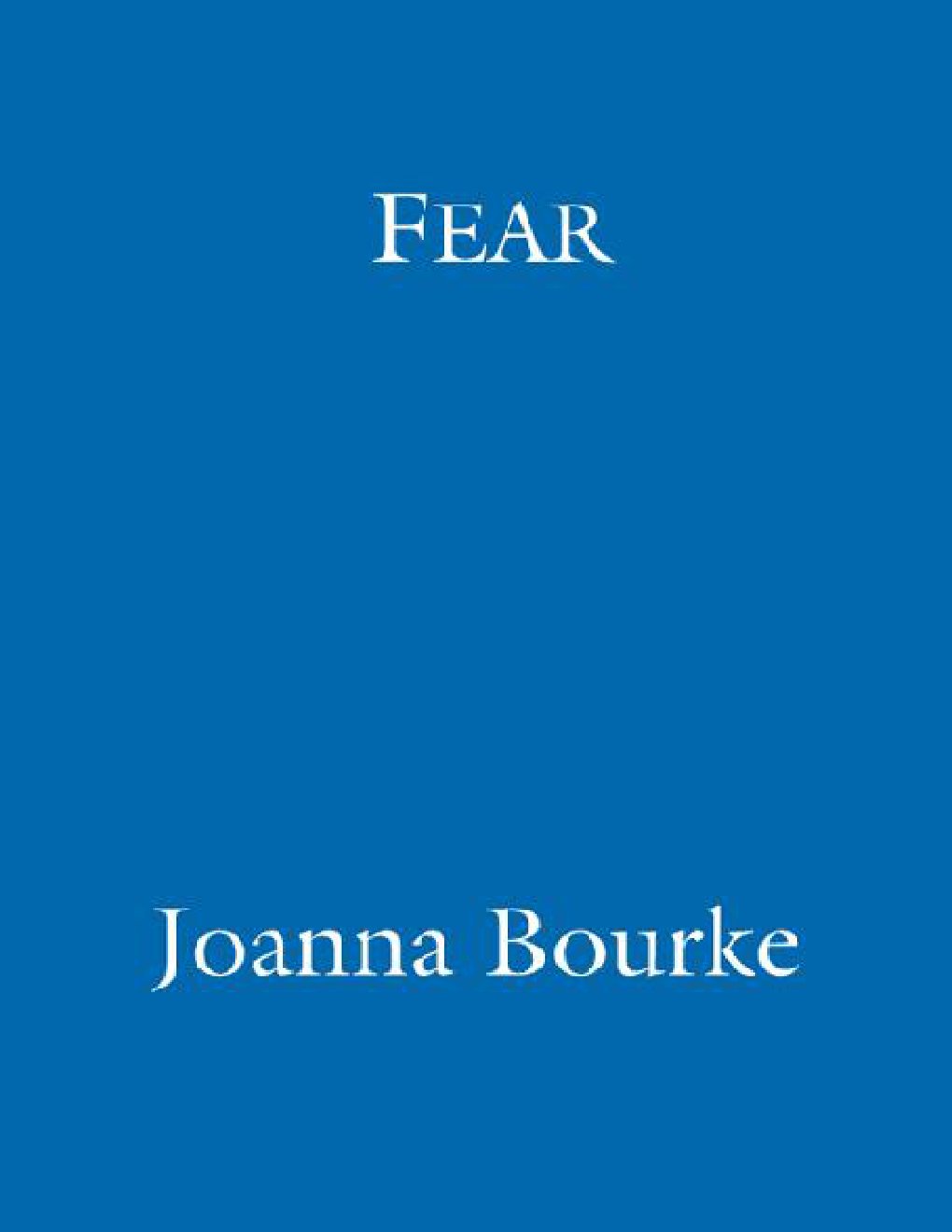 Cover of Fear: A Cultural History