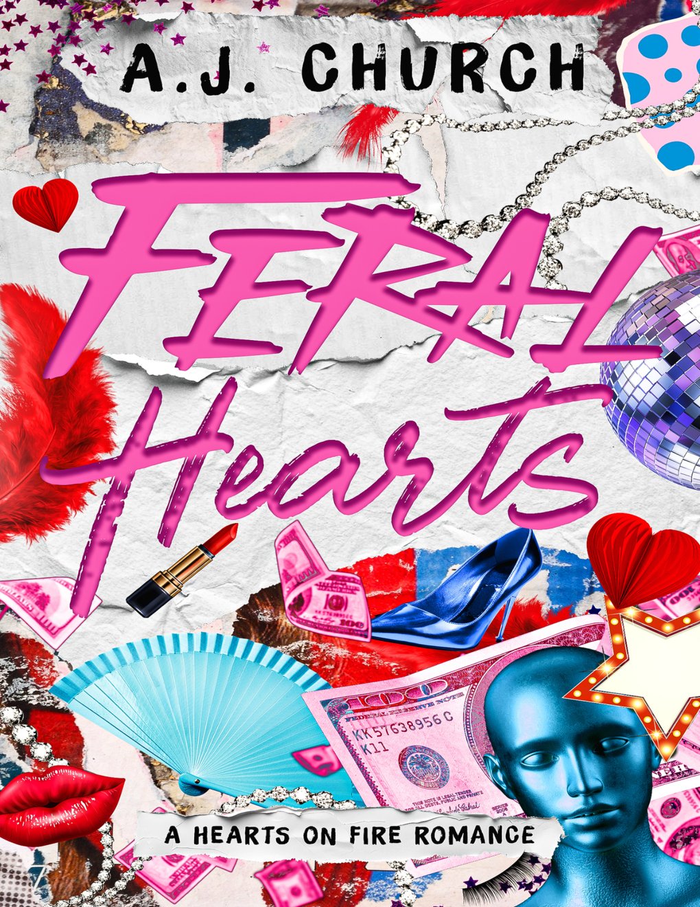 Cover of Feral Hearts: A Hearts on Fire MM Romance