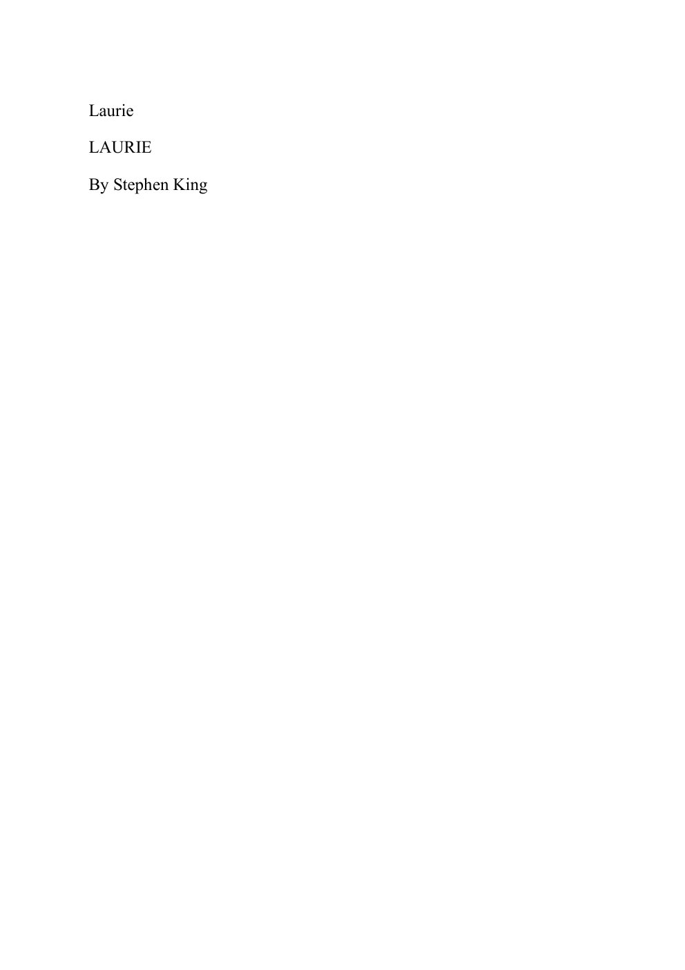 Cover of Laurie (2018)