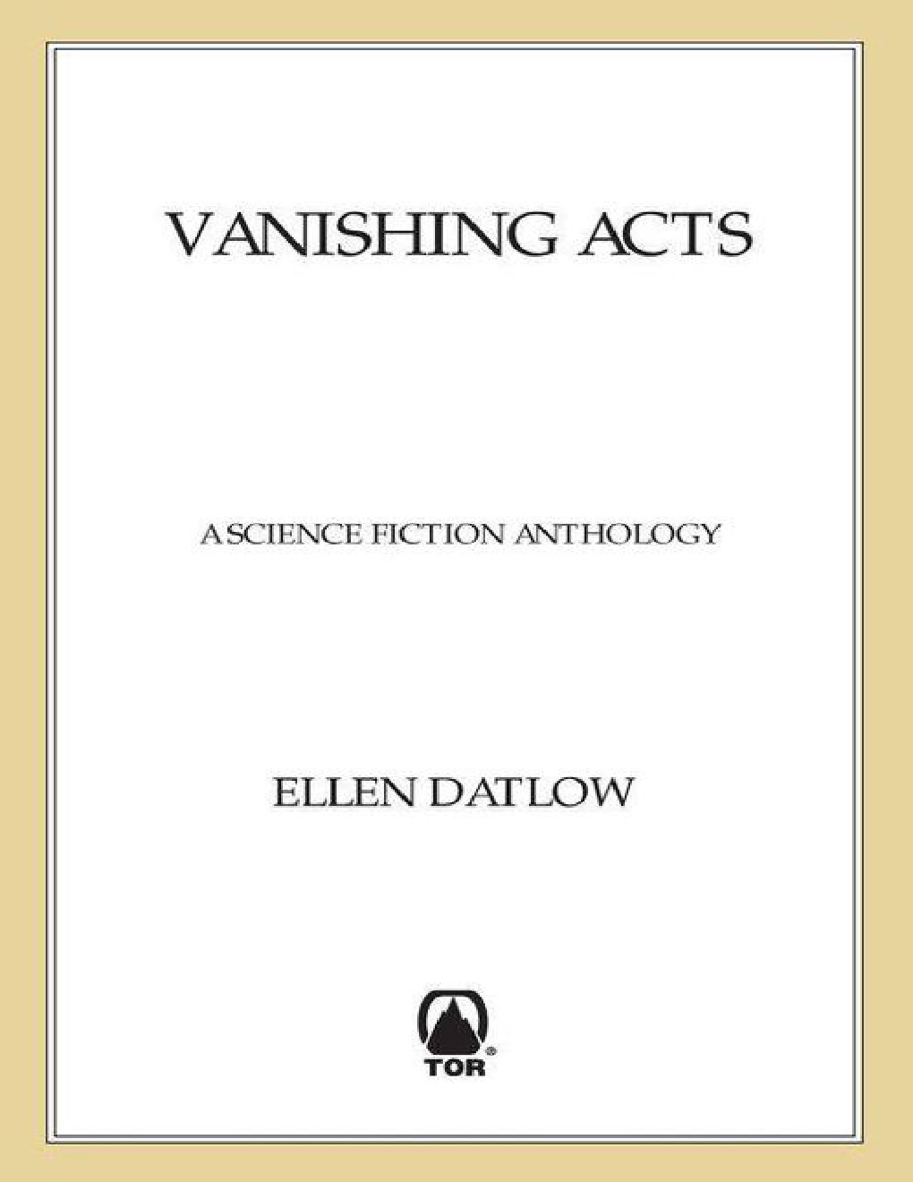 Cover of Vanishing Acts- A Science Fiction Anthology (2000)