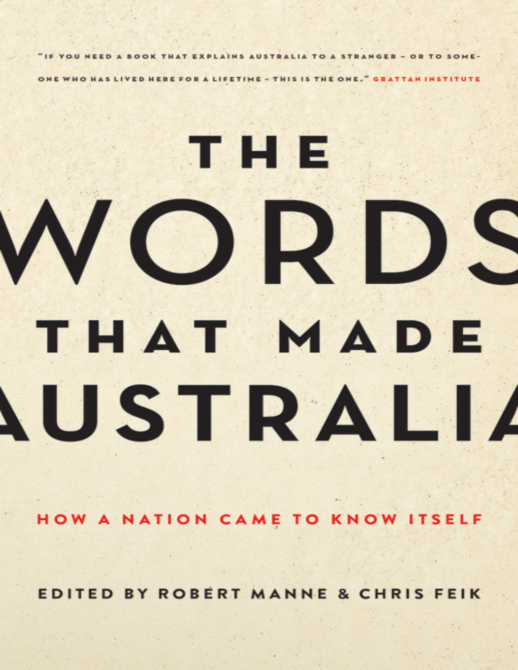 Cover of The Words that Made Australia