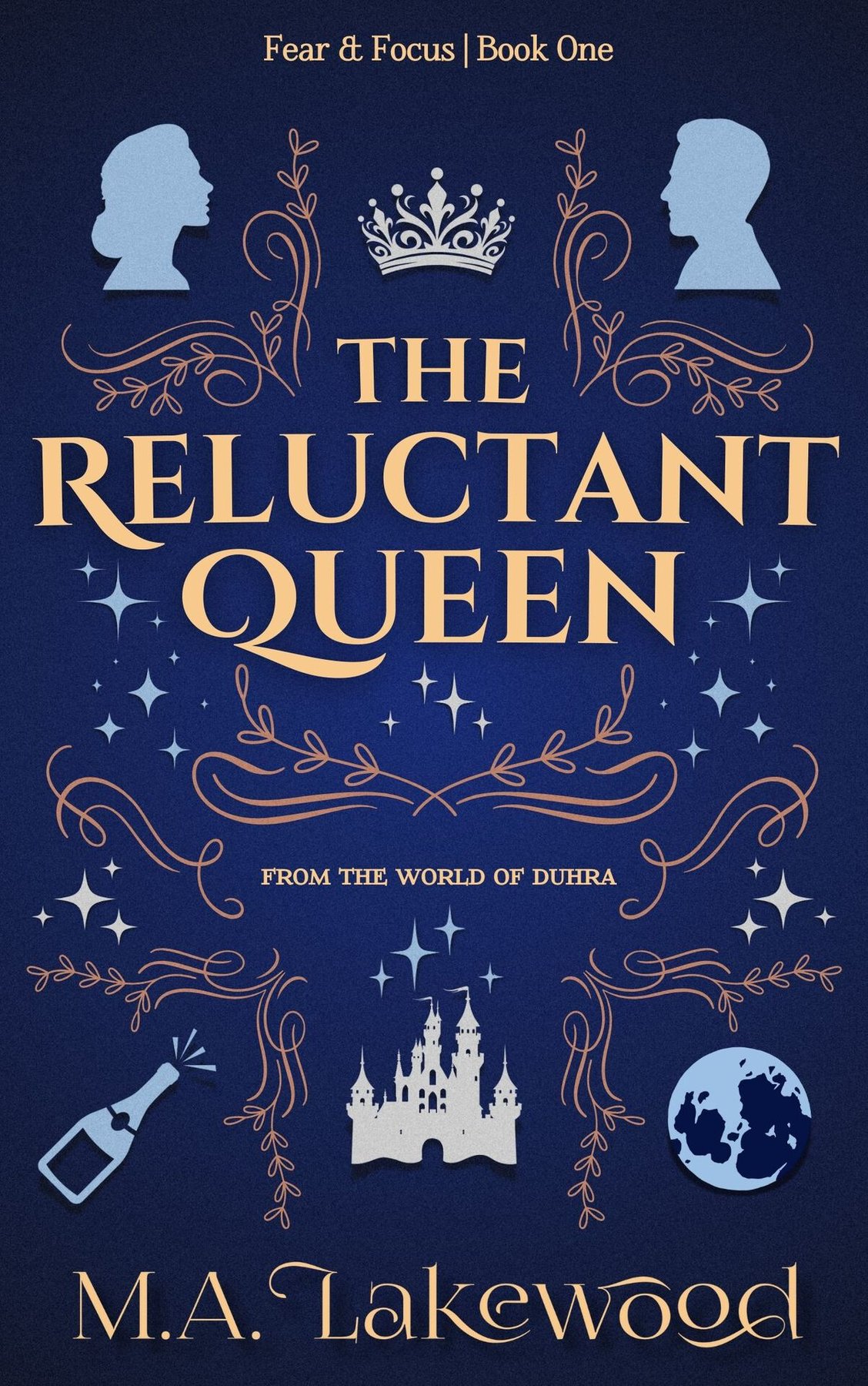 Cover of The Reluctant Queen: A Slightly Silly Fantasy Romance (Fear & Focus Duology Book 1)