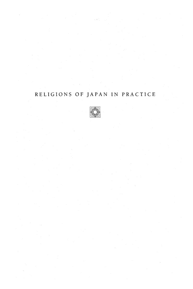 Cover of RELIGIONS OF JAPAN IN PRACTICE