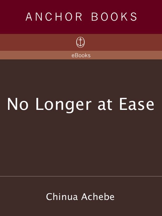 Cover of No Longer at Ease (1960)