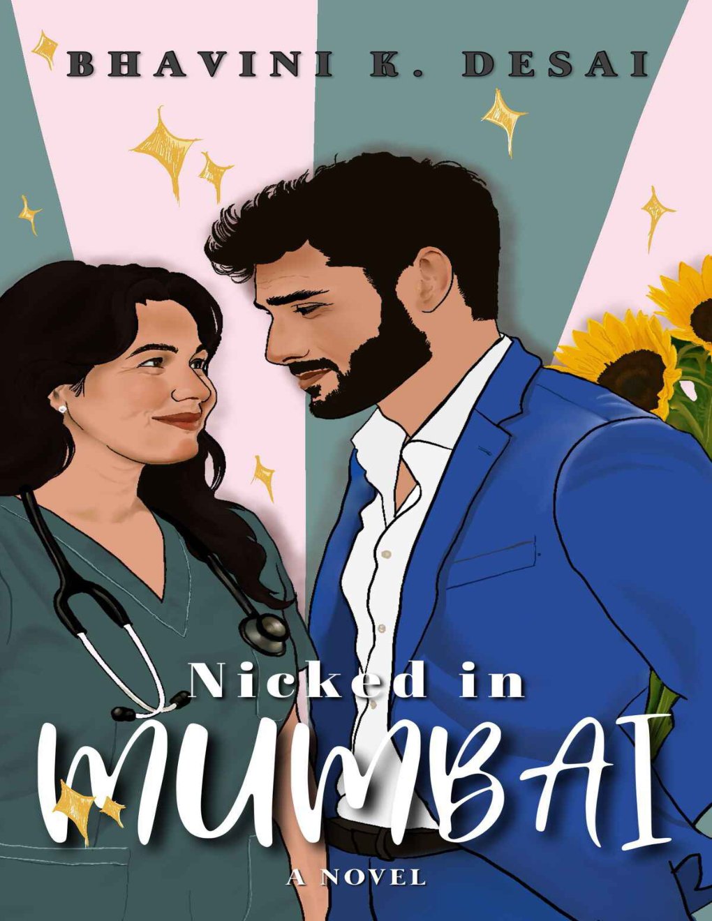 Cover of Nicked in Mumbai -- An Alpha X Black Cat, Enemies to Lovers, Forced Proximity, Curvy FMC, Medical Romance (Mumbai Hearts Club Book 3)