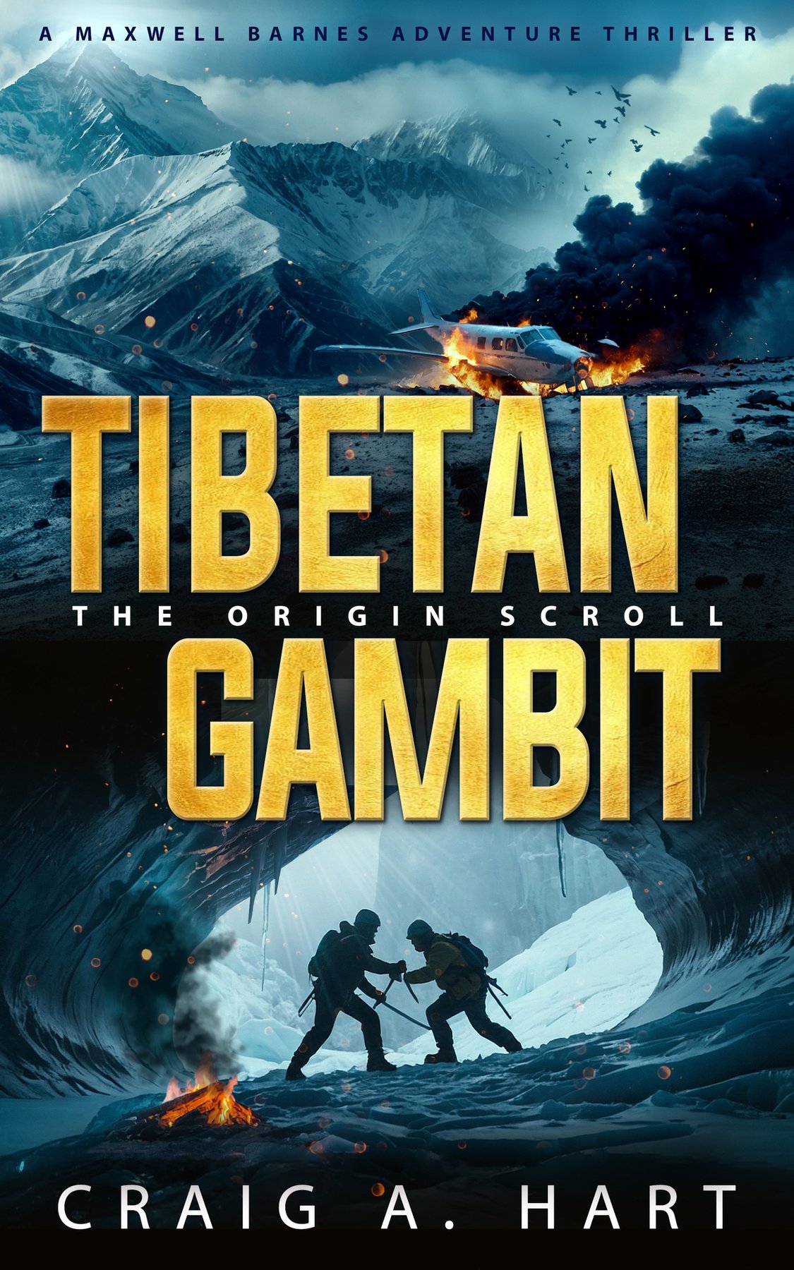 Cover of Tibetan Gambit: The Origin Scroll (The Maxwell Barnes Adventure Thriller Series Book 5)