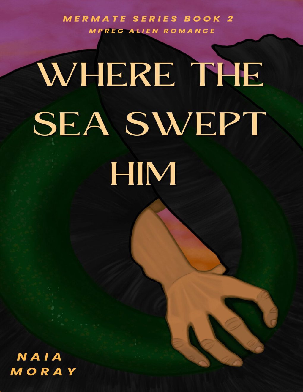 Cover of Where the Sea Swept Him (Mermate Series Book 2): Mpreg Alien Romance