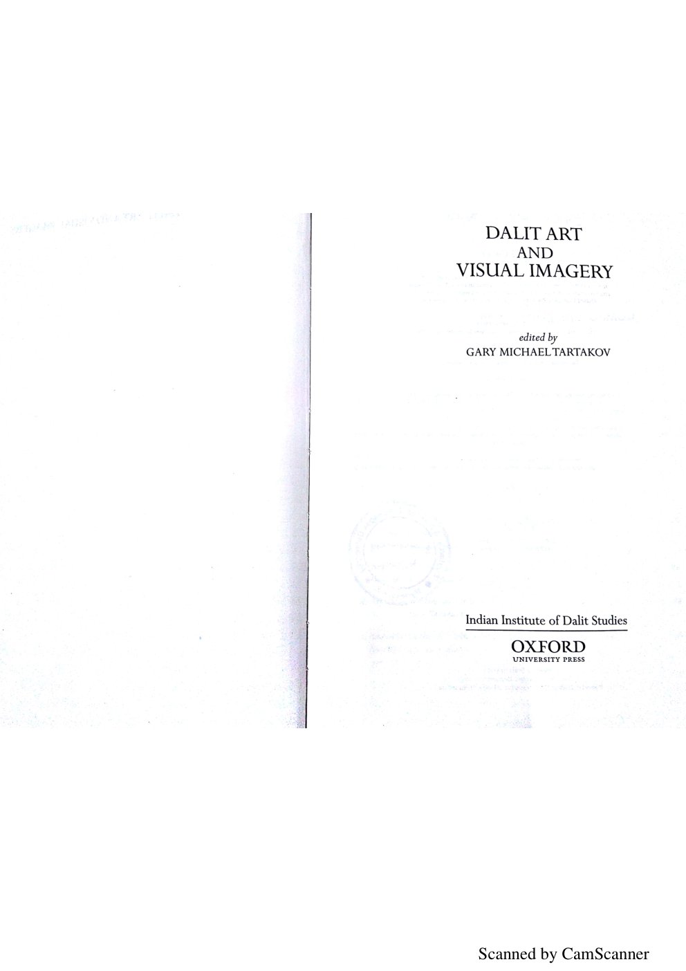 Cover of Dalit Art and Imagery - Gary Tartakov