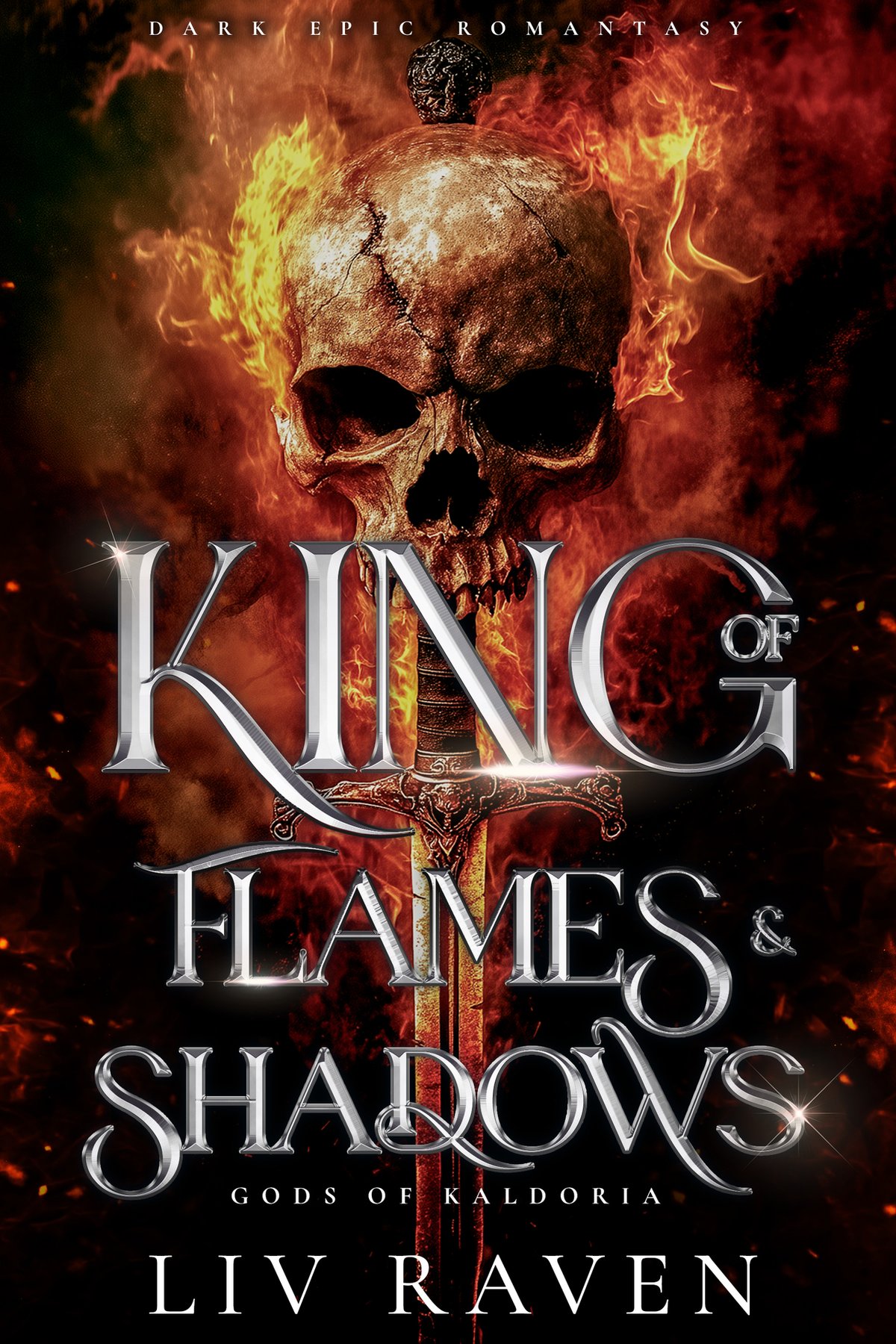 Cover of King of Flames and Shadows: Dark Epic Romantasy (Gods of Kaldoria Book 1)