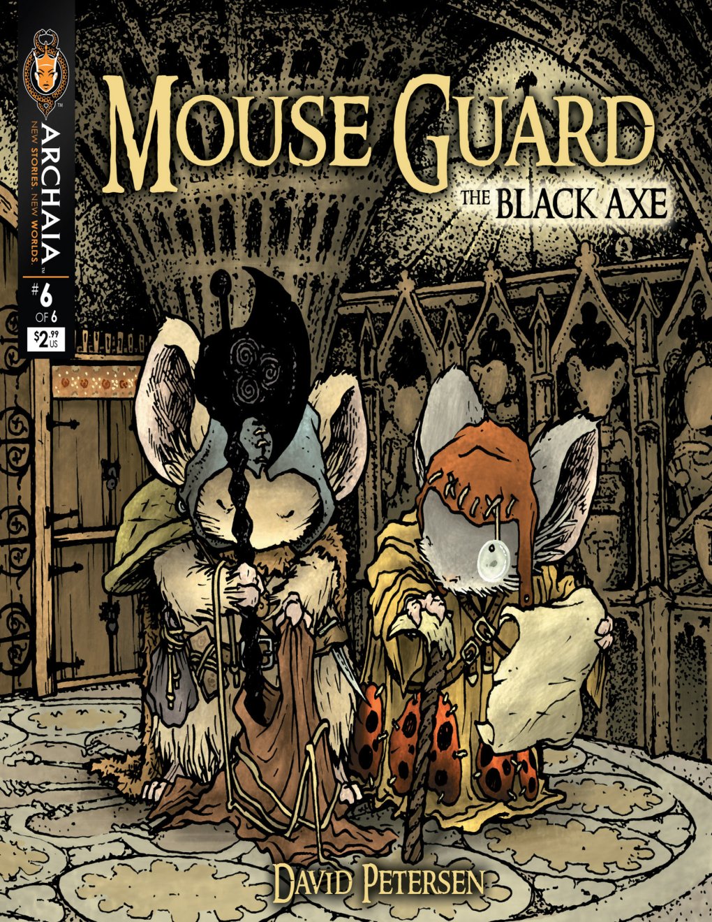 Cover of Mouse Guard - The Black Axe 06 (of 06) (2013) -- Dave Stewart (other), David Petersen (artist, cover, inker, -- Mouse Guard_ The Black Axe, 2013 feb 1 -- 5592d9c689ce2182a7e9a204a5f9e925 -- Anna’s Archive